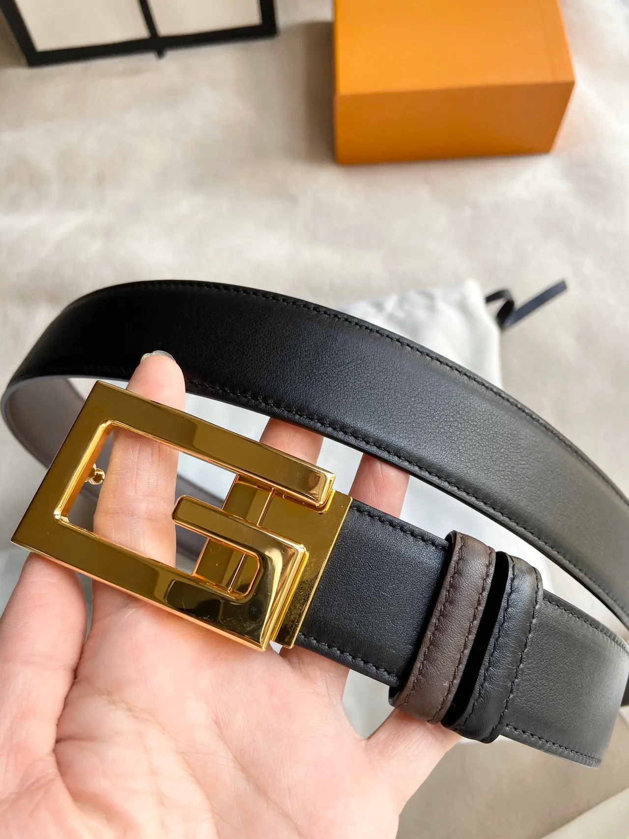 Gucci Horsebit 1955 Negro Dorado Interlocking G Hebilla Cinturón de Cuero Suave 6