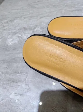 Gucci Horsebit 1955 黑色皮革金 Horsebit 穆勒乐福鞋 8