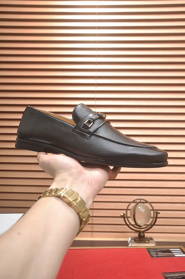 Gucci Horsebit 1955 黑色粒面皮革乐福鞋 4