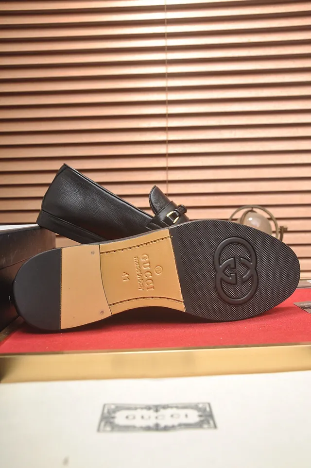 Gucci Horsebit 1955 黑色粒面皮革乐福鞋 7