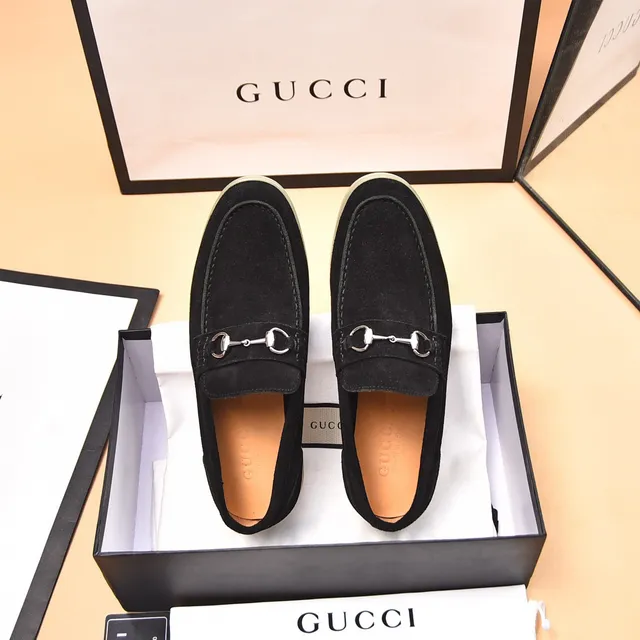 Gucci Horsebit 1955 حذاء لوفر أسود من السويد 3