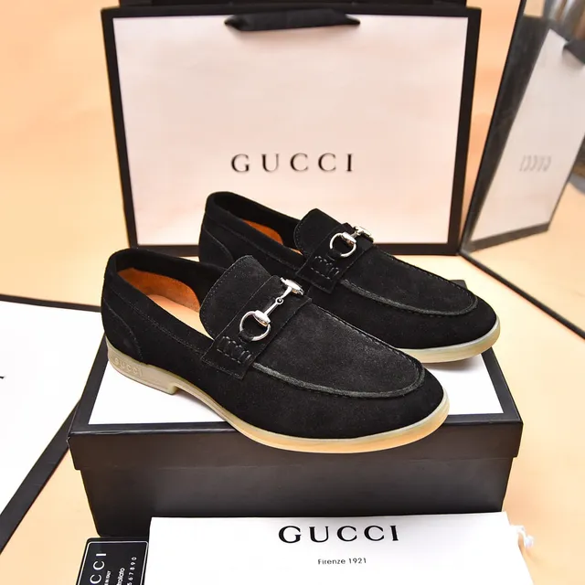 Gucci Horsebit 1955 حذاء لوفر أسود من السويد 4