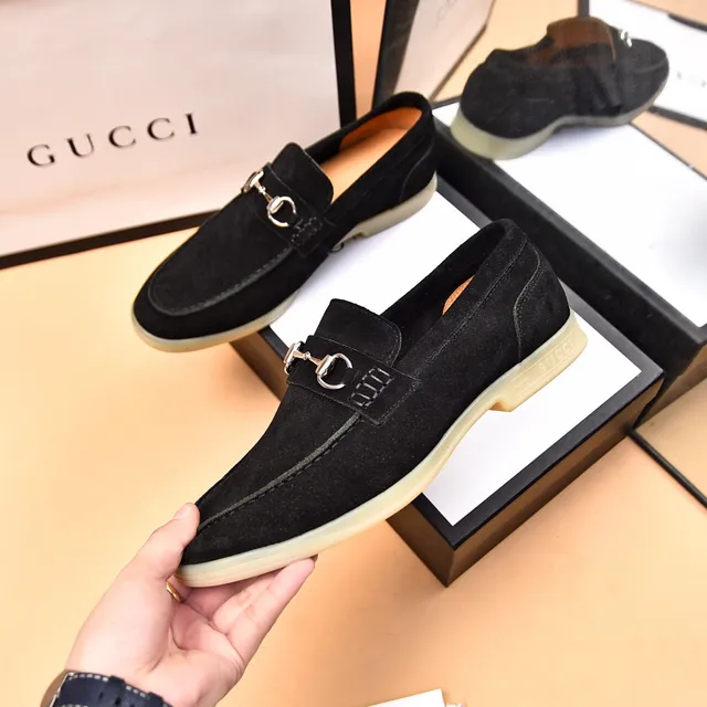 Gucci Horsebit 1955 حذاء لوفر أسود من السويد 5