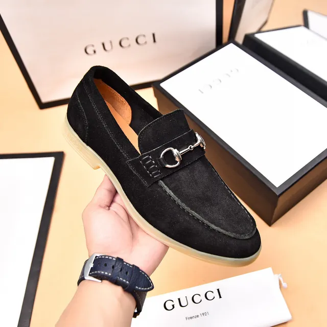 Gucci Horsebit 1955 حذاء لوفر أسود من السويد 6