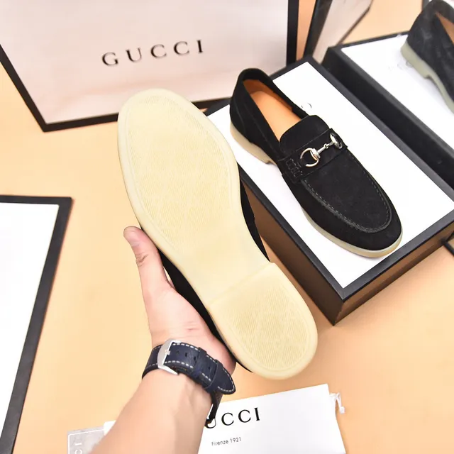 Gucci Horsebit 1955 حذاء لوفر أسود من السويد 7