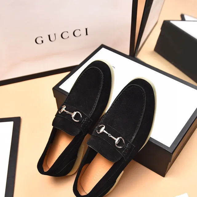 Gucci Horsebit 1955 حذاء لوفر أسود من السويد 8