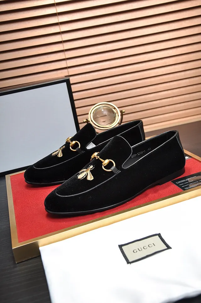 Gucci Horsebit 1955 কালো ভেলভেট এমব্রয়ডার্ড মধুমক্ষি লুফার 8