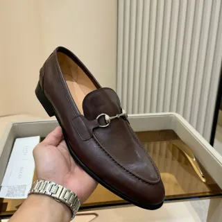 Gucci Horsebit 1955 भूरा चमड़ा Horsebit लोफर
