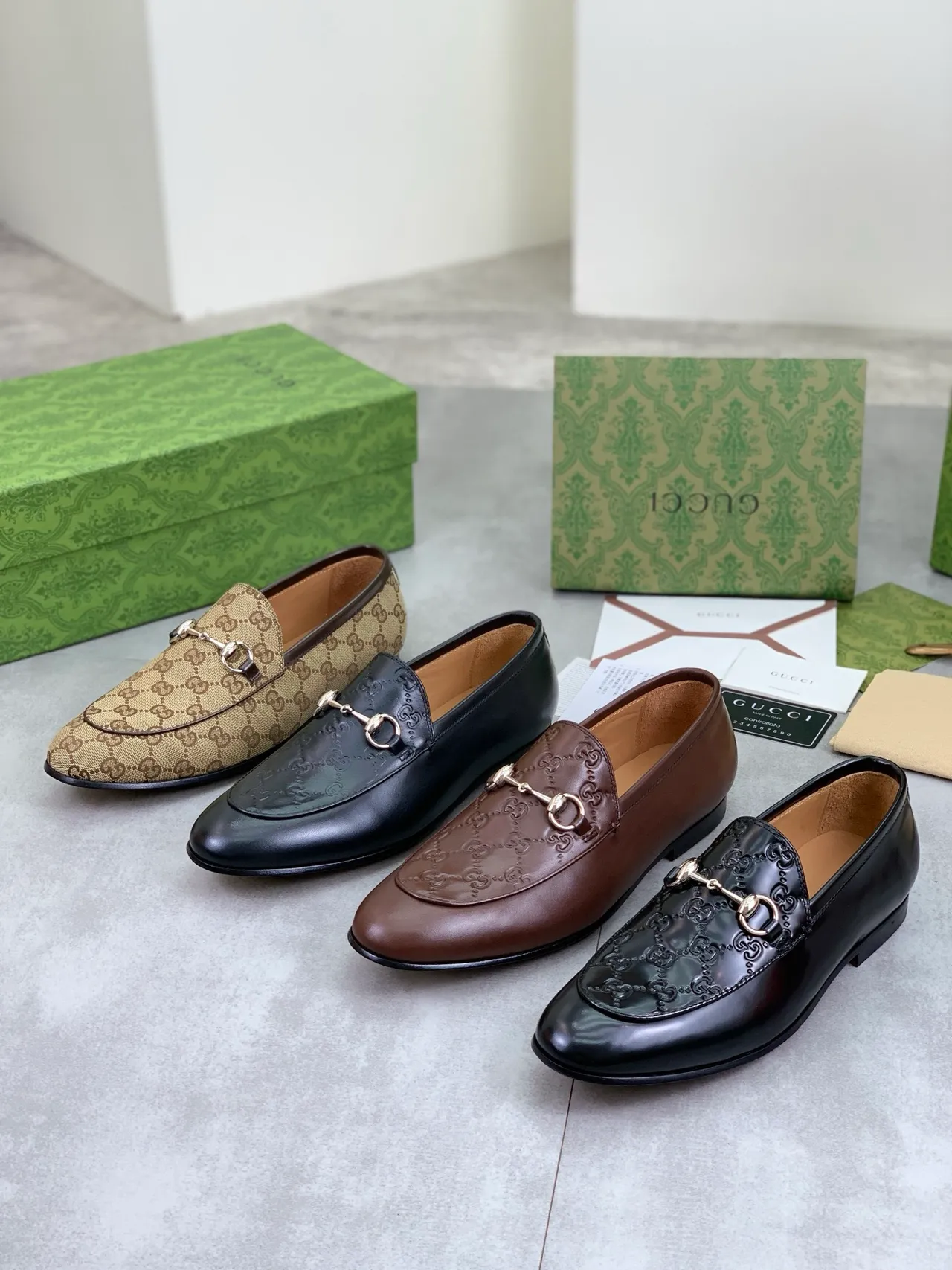 Gucci Horsebit 1955 লোফার বেইজ ব্রাউন GG Monogram Canvas লোফার 2