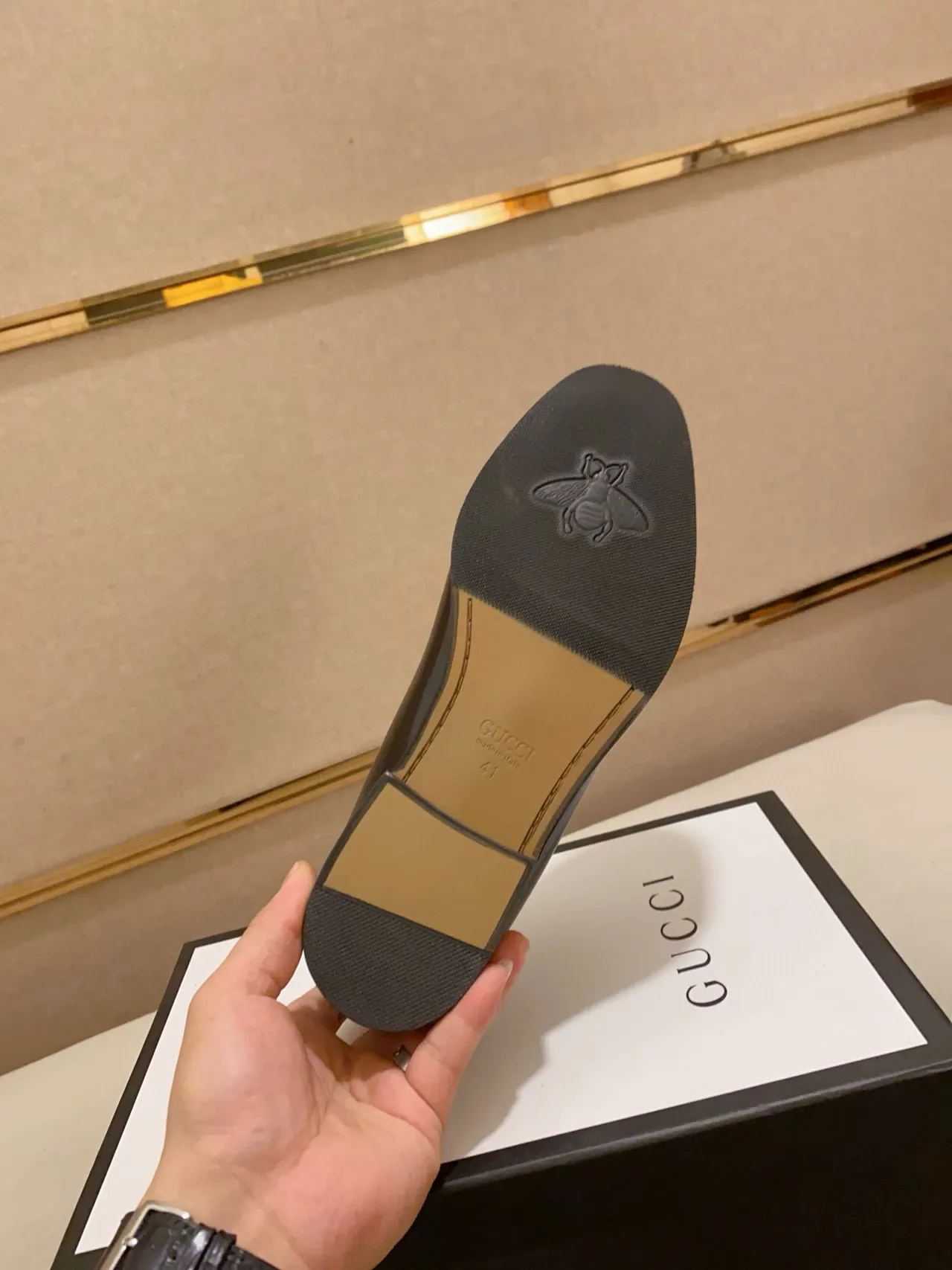 Gucci Horsebit 1955 चमकदार काली चमड़े की लोफर 2