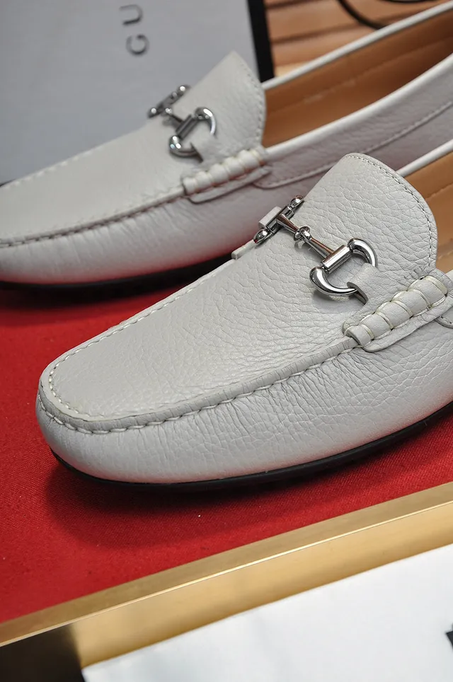 Gucci Horsebit 1955 Off-White Pebbled Leather लाफर 3