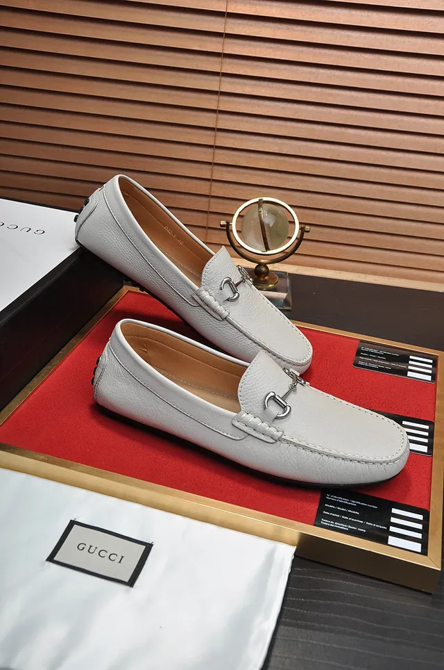 Gucci Horsebit 1955 Off-White Pebbled Leather लाफर 5
