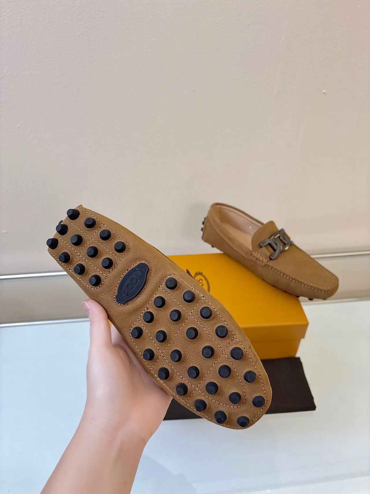 Gucci Horsebit 1955 Tan Pebbled Leather Loafers 5