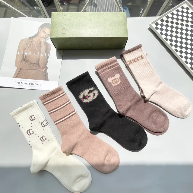 Calcetines de punto con logo y motivo Gucci 3