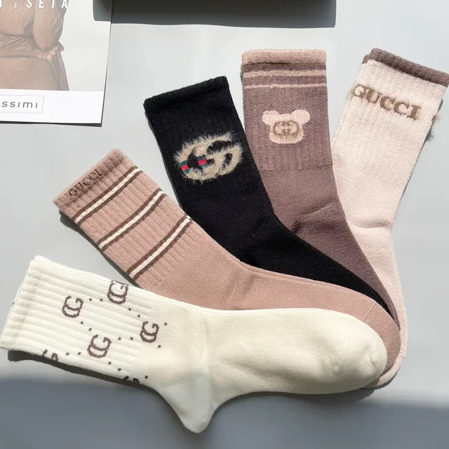 Calcetines de punto con logo y motivo Gucci 6