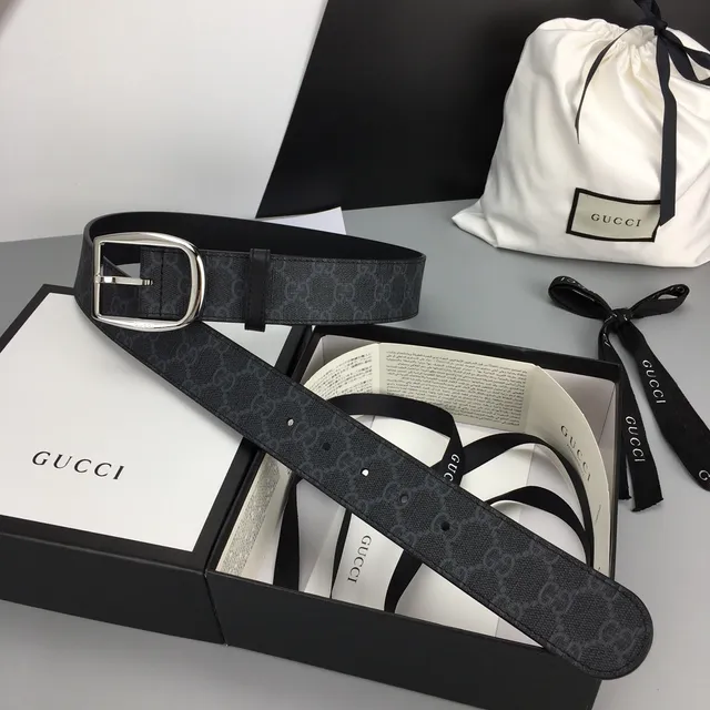 Gucci Ophidia GG Monogram Cinto de couro preto 2