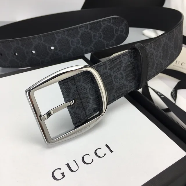 Gucci Ophidia GG Monogram Cinto de couro preto 3