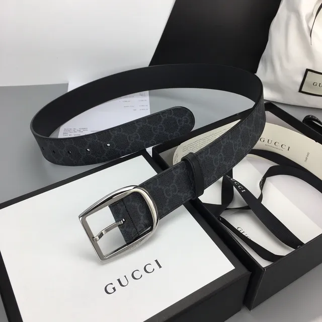 Gucci Ophidia GG Monogram Cinto de couro preto 4