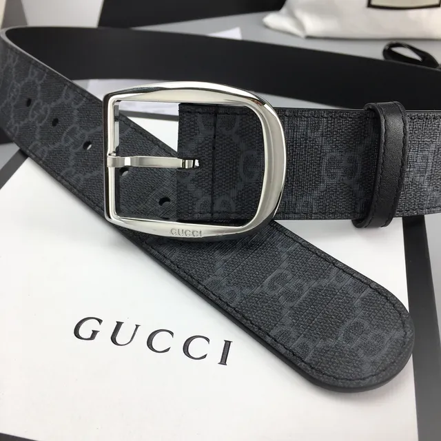 Gucci Ophidia GG Monogram Cinto de couro preto 5