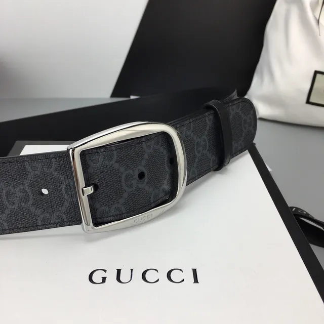 Gucci Ophidia GG Monogram Cinto de couro preto 9