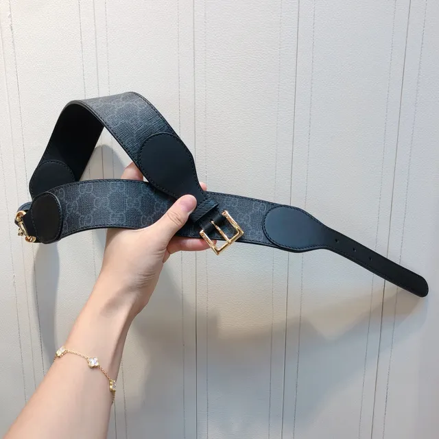 Gucci Ophidia واسع مبطن GG Monogram حزام جلدي 5
