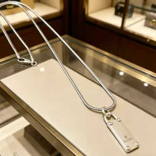 Gucci Padlock Collier Chaîne de Serpent Tressée Argent