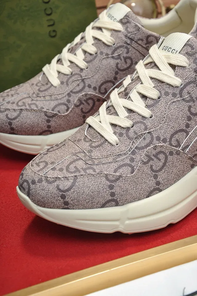 Gucci Rhyton Beige GG Monogram sneakers lifestyle 4