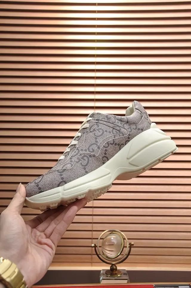 Gucci Rhyton Beige GG Monogram sneakers lifestyle 6