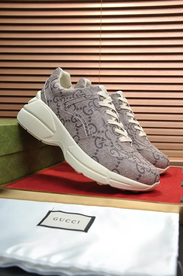 Gucci Rhyton Beige GG Monogram sneakers lifestyle 8