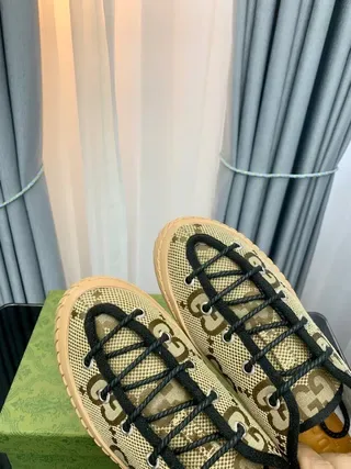 Gucci Rhyton bege monograma lona lifestyle tênis 3