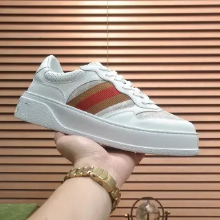 Gucci Rhyton 白红绿 Web 条纹生活运动鞋