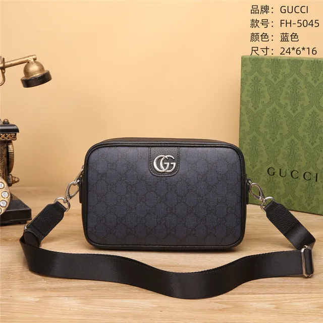 Gucci Screener Cinza GG Supreme Canvas Bolsa messenger 7