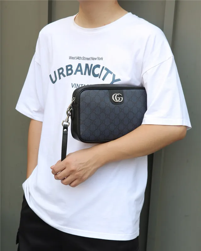 Gucci Screener Cinza GG Supreme Canvas Bolsa messenger 8