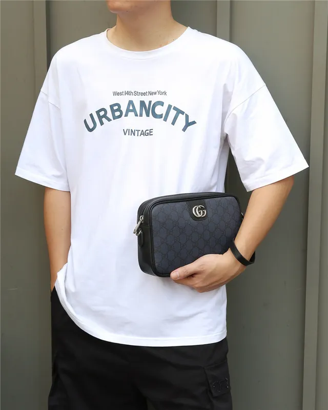 Gucci Screener Cinza GG Supreme Canvas Bolsa messenger 9