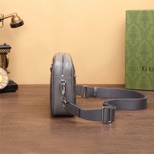 Gucci Screener Cinza GG Supreme Canvas Bolsa messenger 14