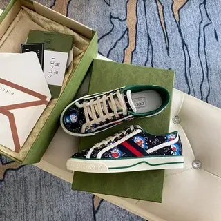Gucci Screener Zapatillas Lifestyle Azul Marino Rojo Verde Rayas Web