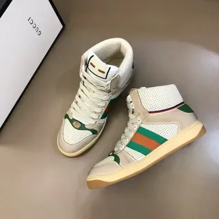 Gucci Screener Off-White Green Red Web Zapatillas Lifestyle de Alto