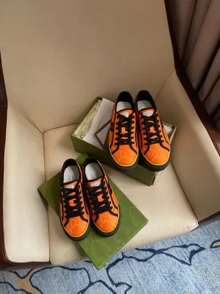 Gucci Screener Orange Black Yellow sneakers lifestyle 3