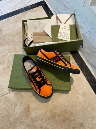 Gucci Screener Orange Black Yellow sneakers lifestyle 9