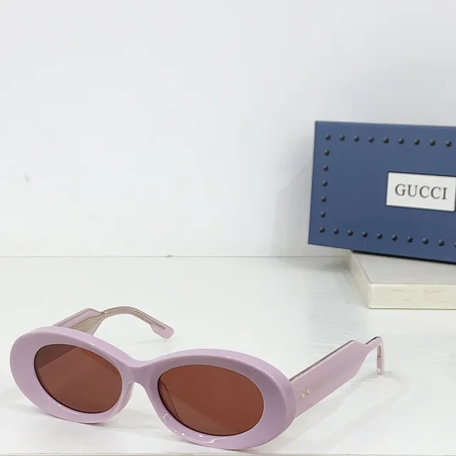 Gucci Screener Tortoiseshell Oval Sunglasses 5