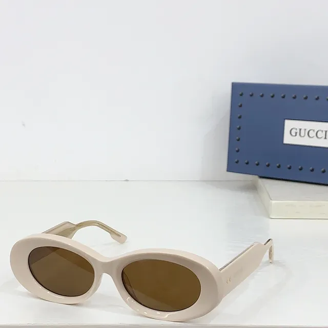Gucci Screener Tortoiseshell Oval Sunglasses 6