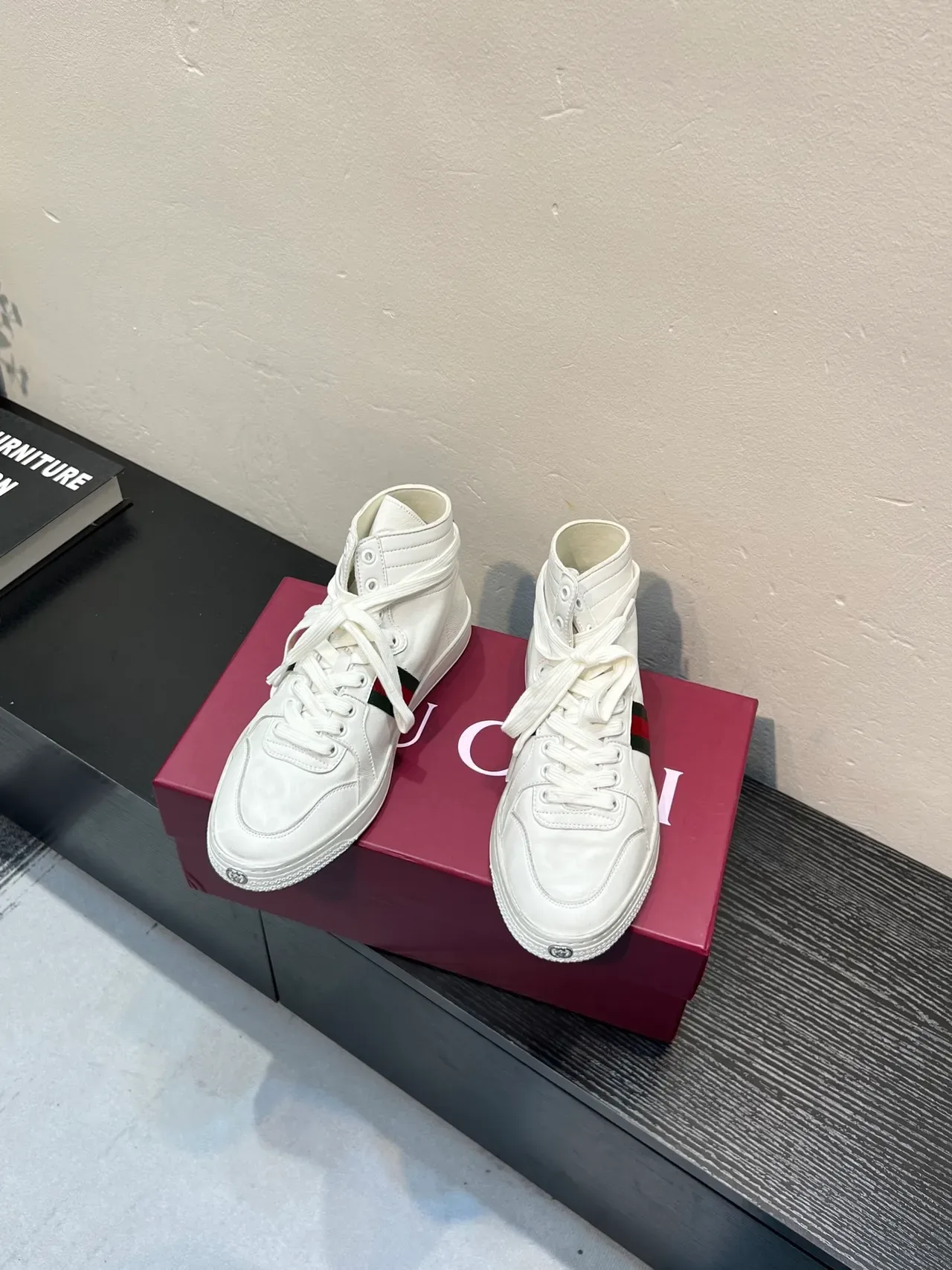 Gucci Screener Blanc Rouge Vert Web Stripe Lifestyle Sneaker 2
