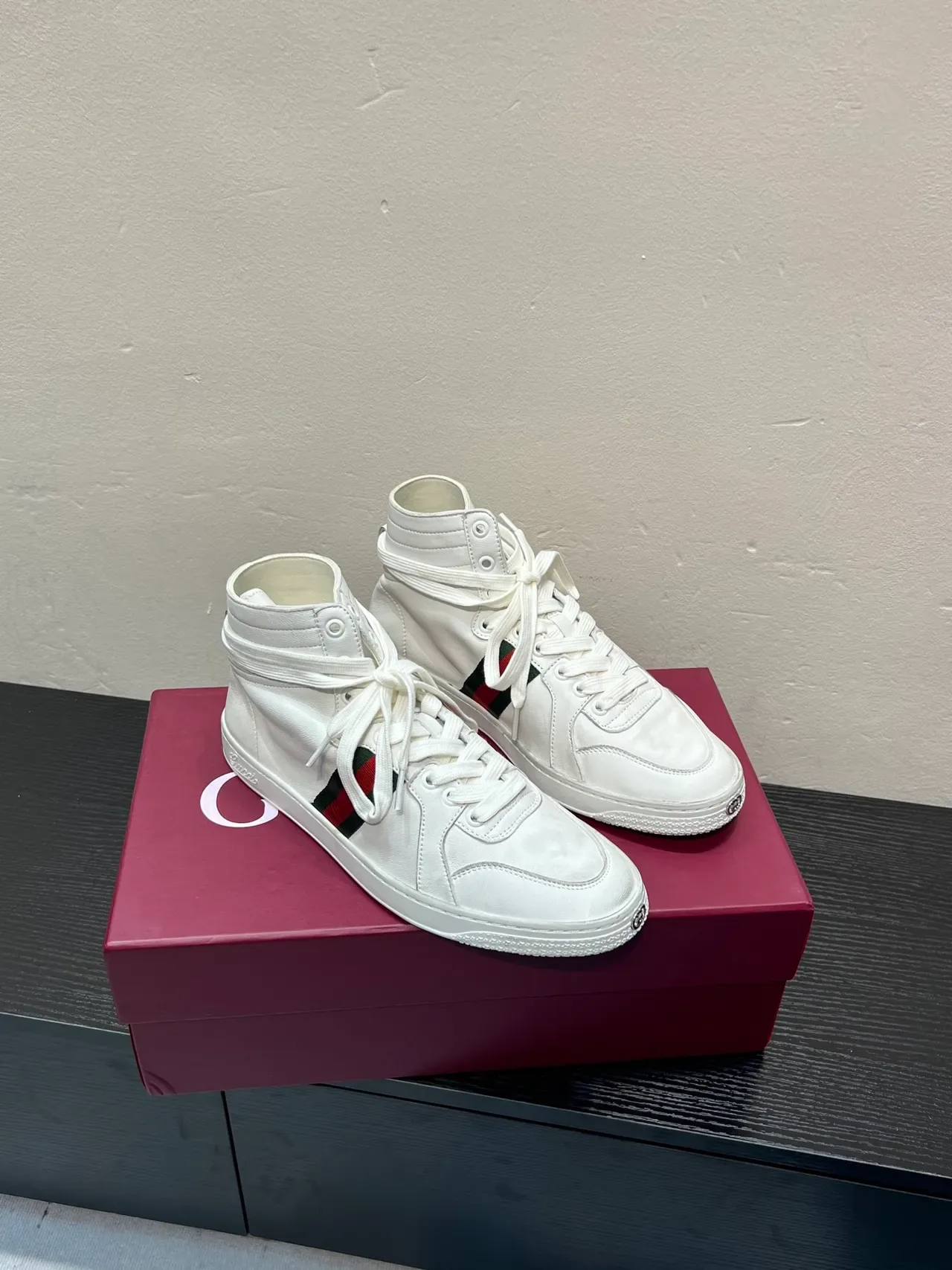 Gucci Screener Blanc Rouge Vert Web Stripe Lifestyle Sneaker 5