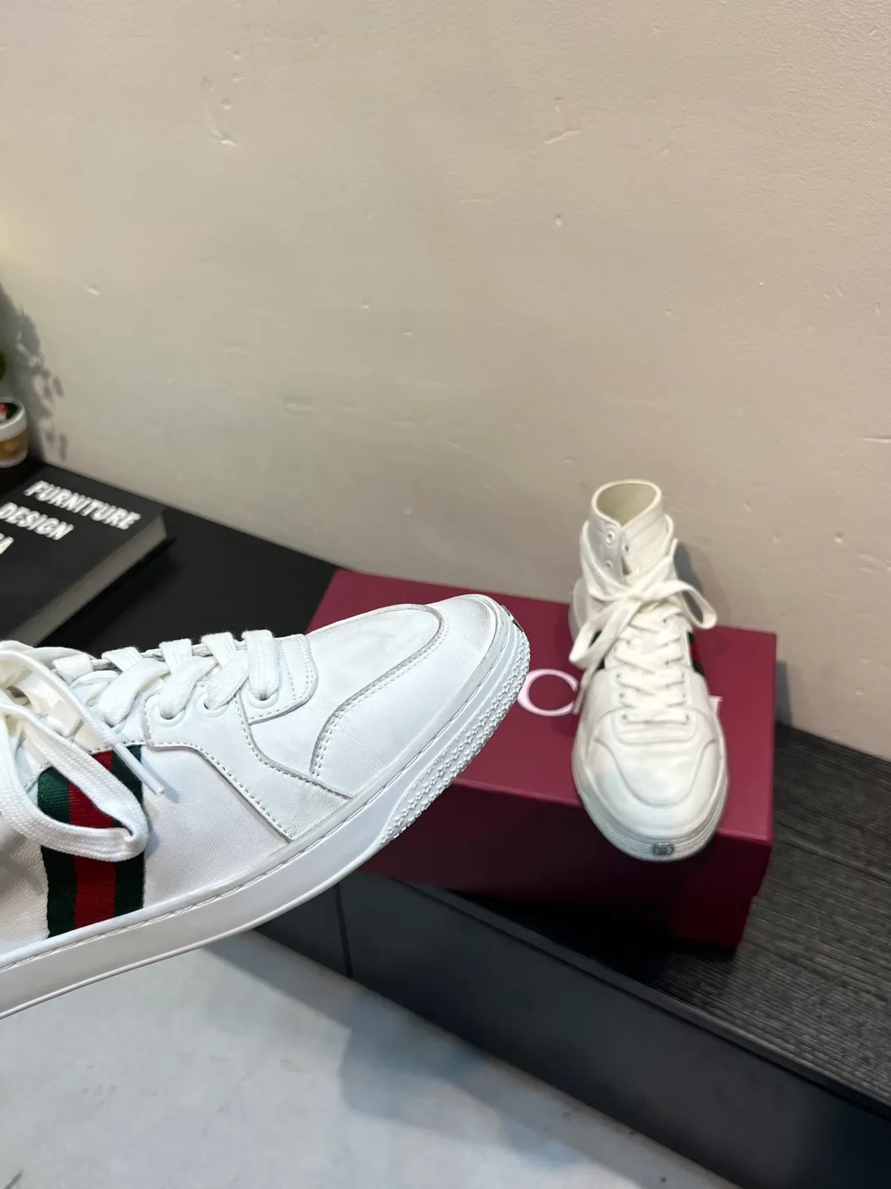 Gucci Screener Blanc Rouge Vert Web Stripe Lifestyle Sneaker 8
