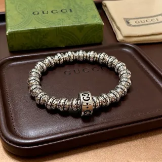 سوار Gucci فضي أسود خرز مرن