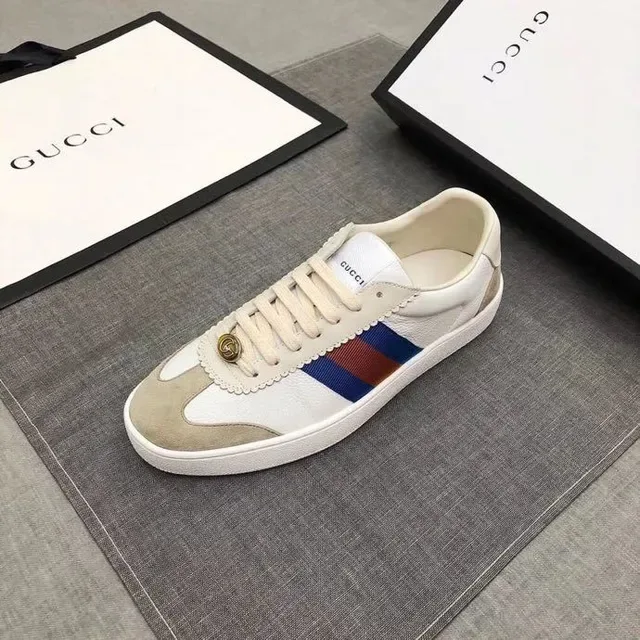 Gucci Tennis 1977 Tênis lifestyle Off-White e Beige com listra Web 6