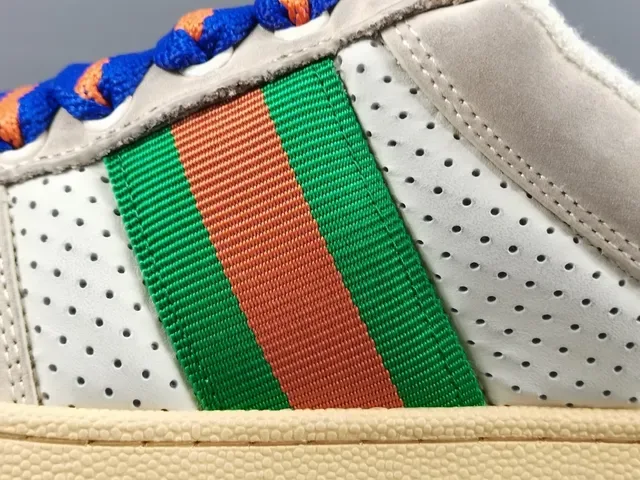 古驰 Tennis 1977 Off-White 绿色 红色 橙色 Web 生活方式运动鞋 8