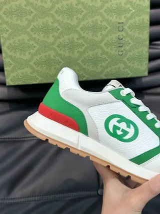 Gucci Tennis 1977 tênis lifestyle branco verde vermelho 9