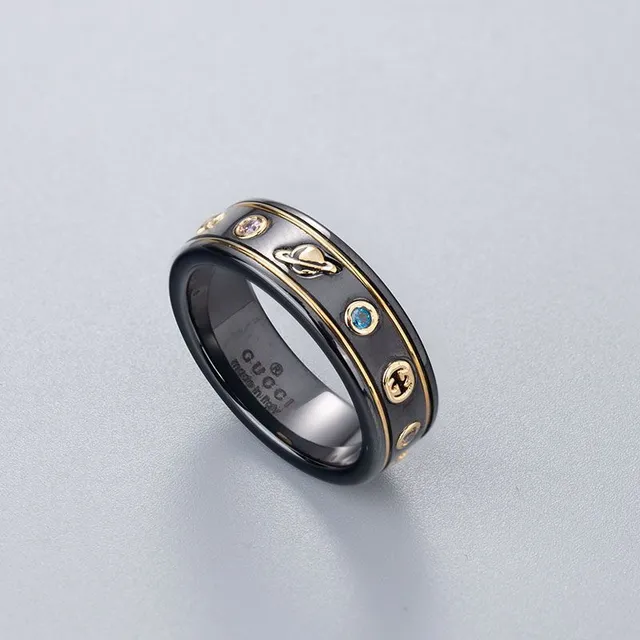 Gucci सफेद सोना सेरामिक अंगूठी 2
