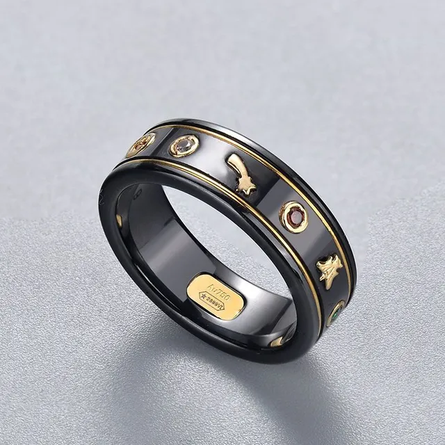 Gucci सफेद सोना सेरामिक अंगूठी 3